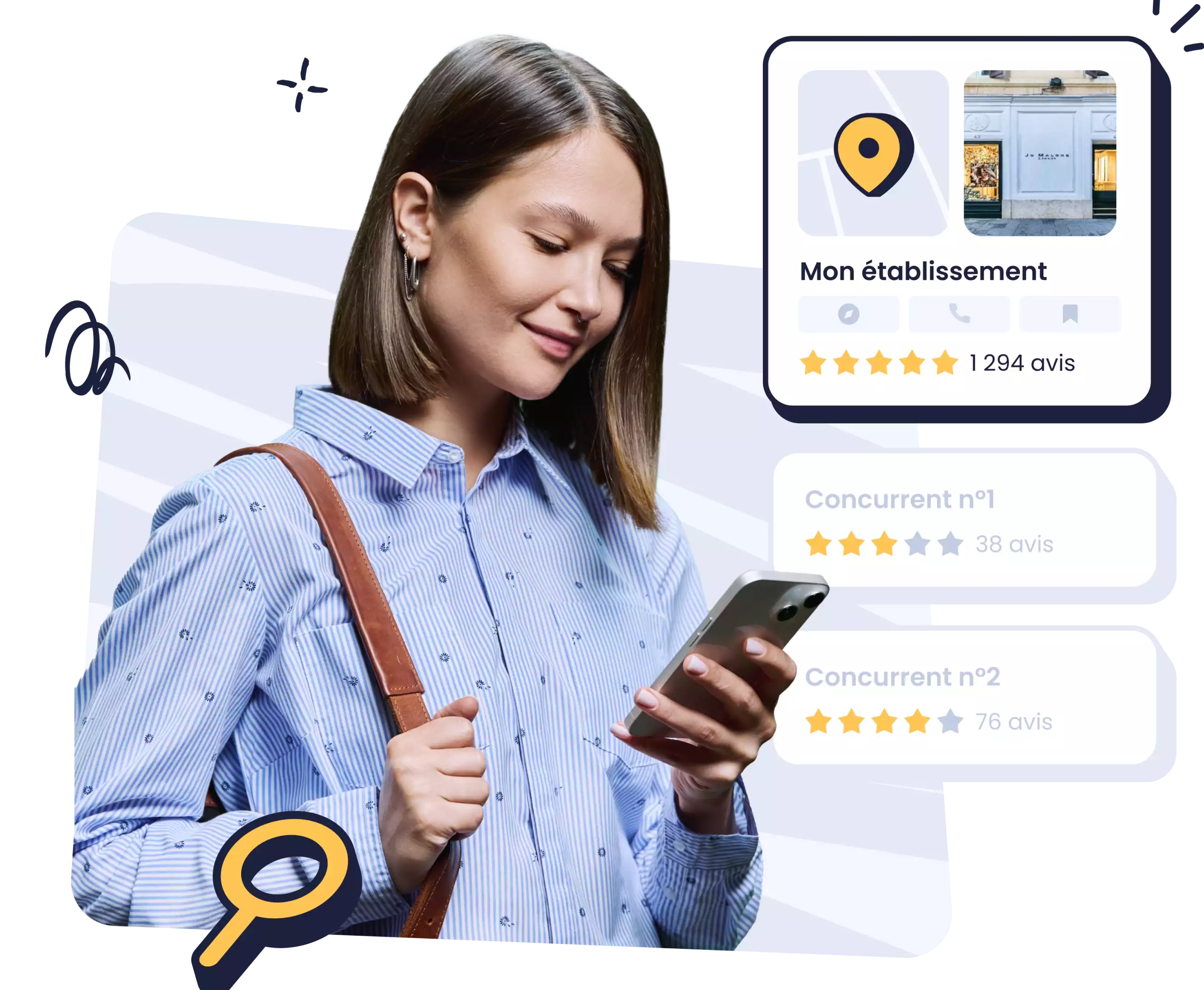 แดชบอร์ดพร้อมสถิติรีวิว Google